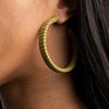 Load image into Gallery viewer, Suede Parade - Green Hoop Earring #856
