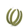 Load image into Gallery viewer, Twine and Dine - Green Hoop Earring #860
