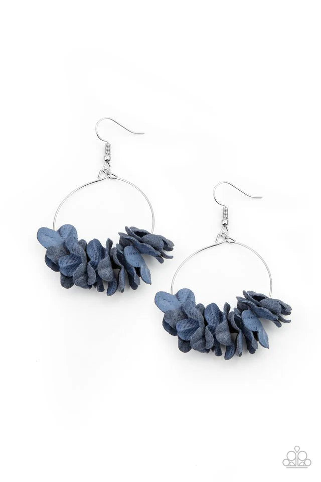 Flirty Florets - Blue Earring #894