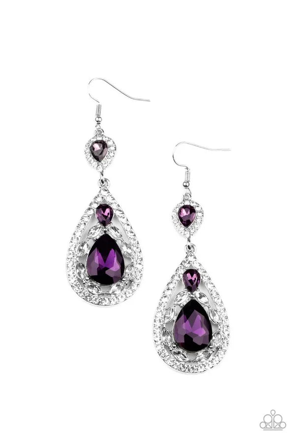 Posh Pageantry - Purple Earring #969