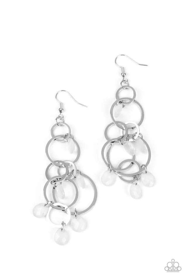 Dizzyingly Dreamy - White Earring #1277