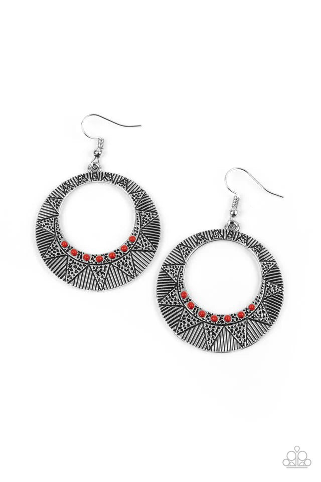 Adobe Dusk - Red Earring #1000