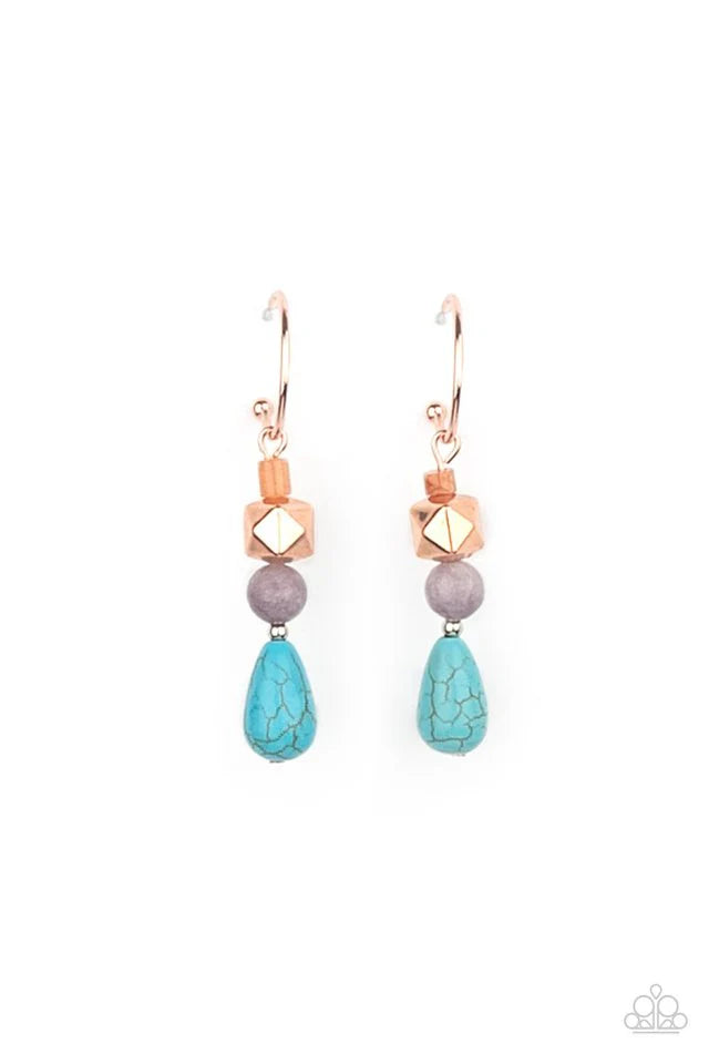 Boulevard Stroll - Copper Hoop Earring #1065