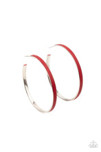 Load image into Gallery viewer, Fearless Flavor - Red Hoop Earring #1015
