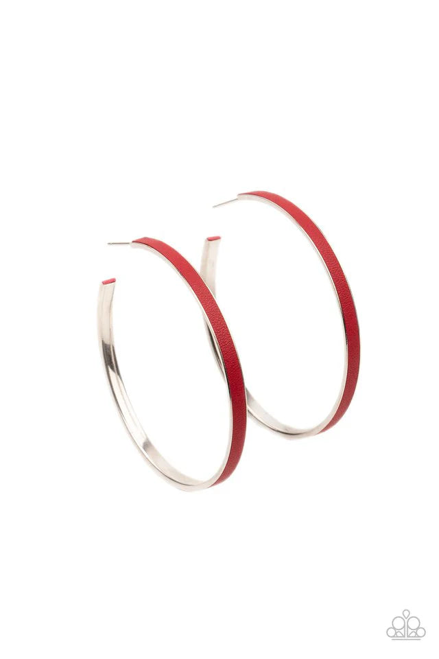 Fearless Flavor - Red Hoop Earring #1015