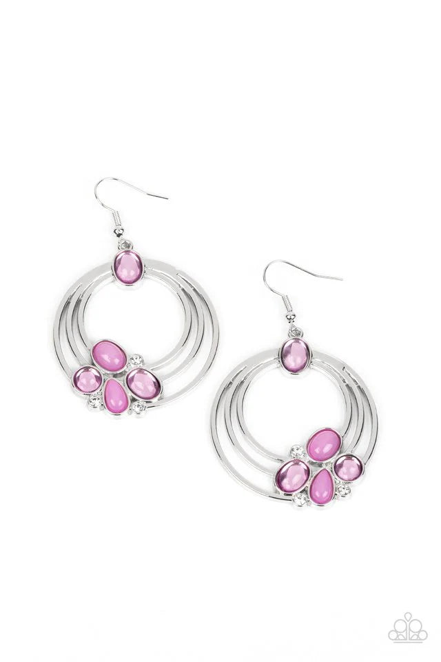 Dreamy Dewdrops - Purple Earrings #956