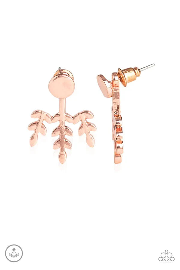Autumn Shimmer - Copper Jacket Earring #1063