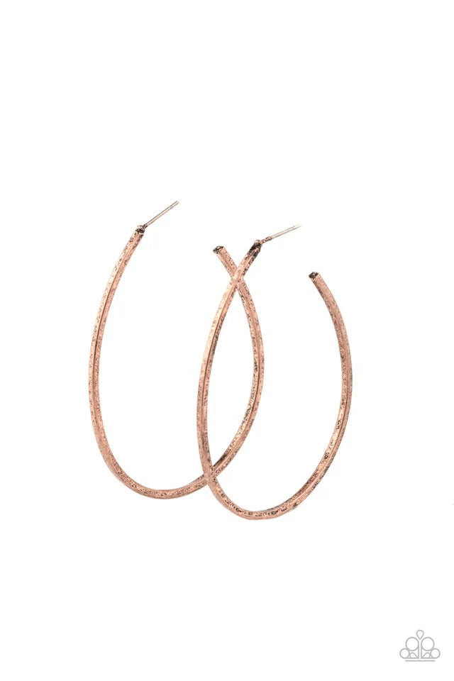Cool Curves - Copper Hoop Earring #1066