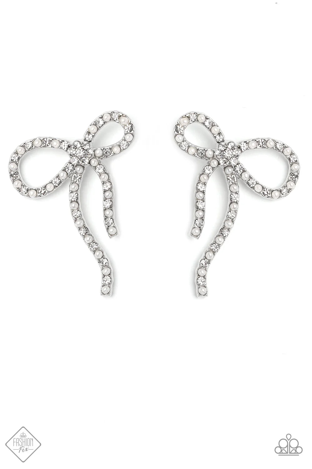 Deluxe Duet - White Post Earring #1275