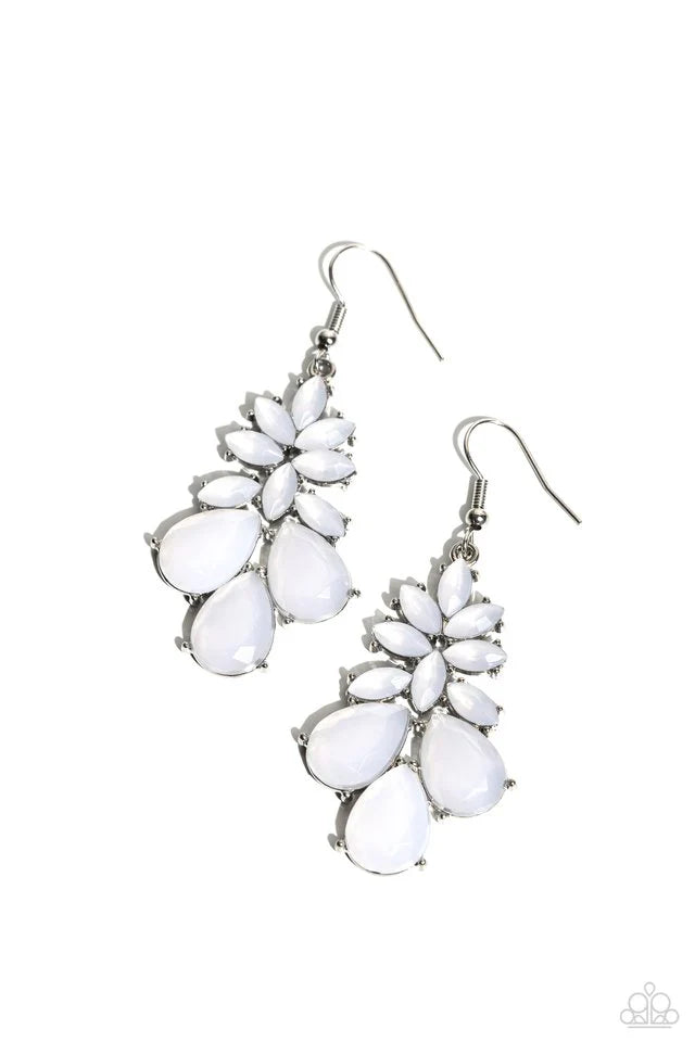 Fashionista Fiesta - White Earrings #1301