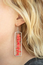 Load image into Gallery viewer, Don&#39;t QUARRY, Be Happy - Red Earring #1009
