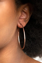 Load image into Gallery viewer, Cool Curves - Copper Hoop Earring #1066
