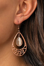 Load image into Gallery viewer, DEW You Feel Me? - Copper Earrings #1070
